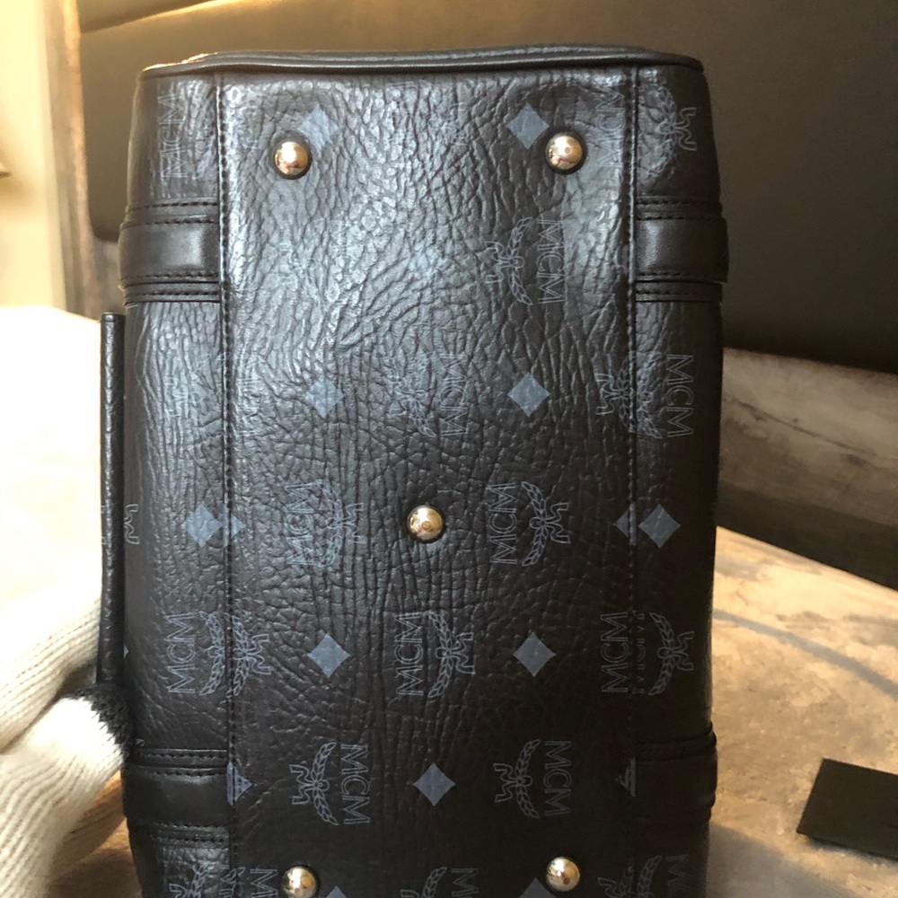Authentic MCM Boston Bag with bag charm - Picture 11 of 16